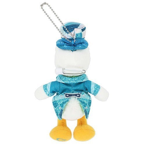 Japan Tokyo Disney Resort Sparkling Jubilee Donald Plush Badge Keychain Sea 25th