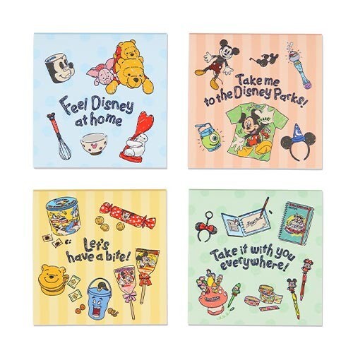 Japan Tokyo Disney Resort Memo set of 4 Park Souvenir Motif