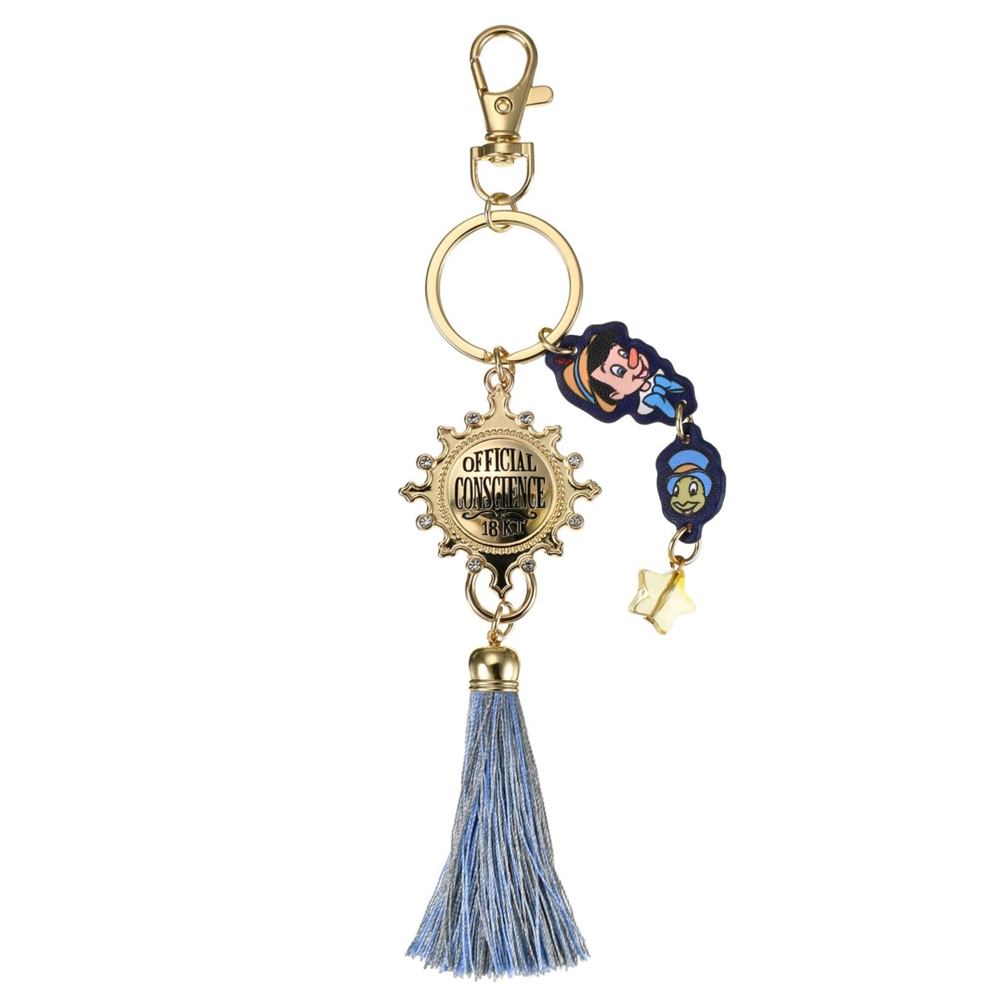 Japan Tokyo Disney Store Pinocchio & Jiminy Cricket Keychain Tassel Fes