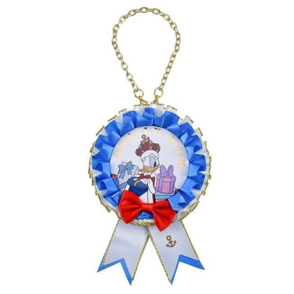 '+Japan Tokyo Disney Store Donald Can Badge Rosette DONALD THE KING BIRTHDAY