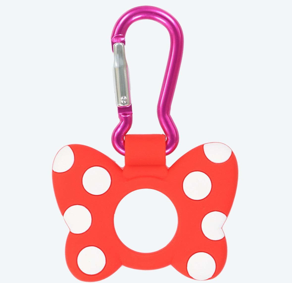 Japan Tokyo Disney Resort Carabina Drink Holder Keychain 2025 Minnie Ribbon