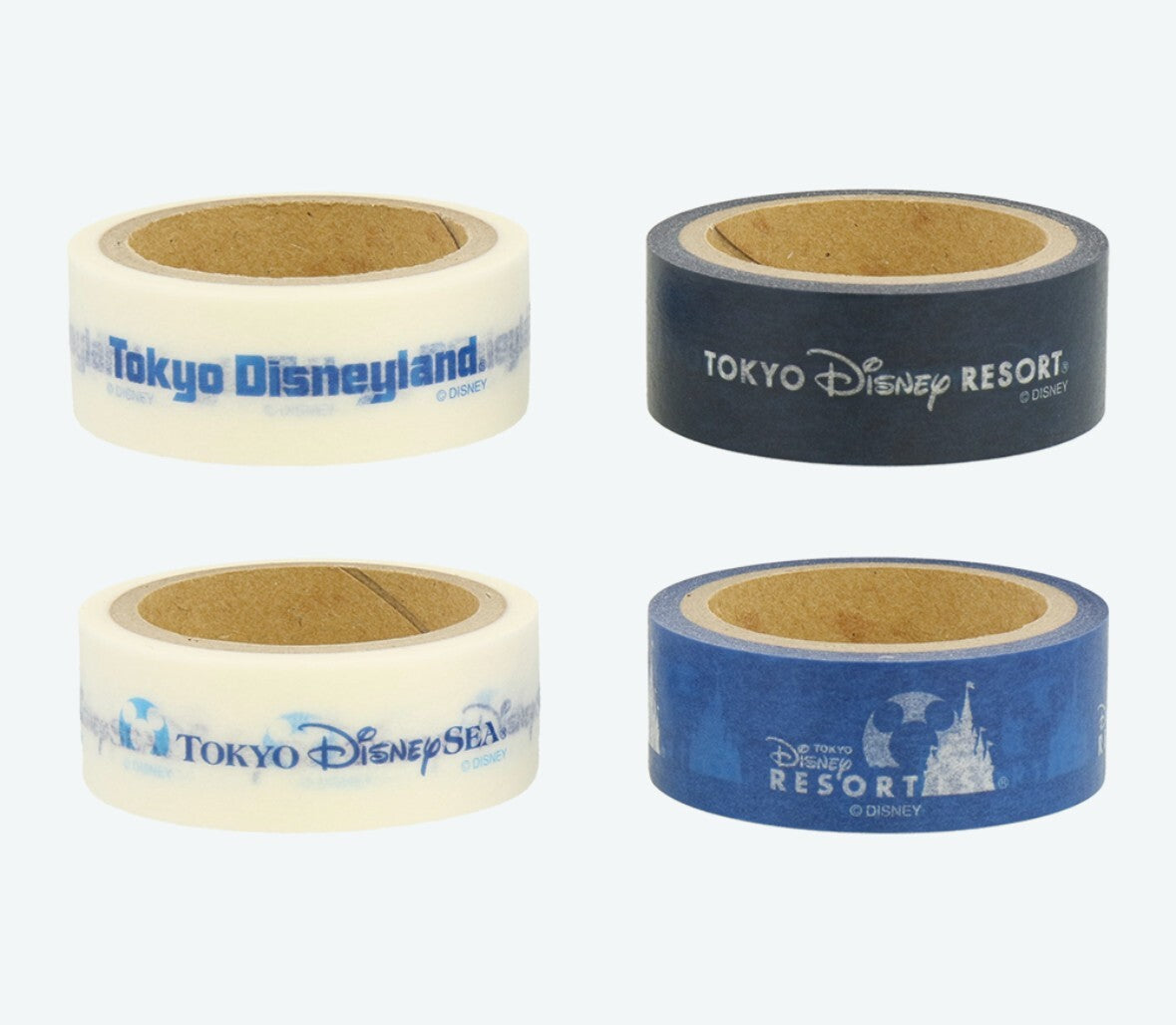 Japan Tokyo Disney Resort Logo Masking Tape Limited Souvenir Set of 4