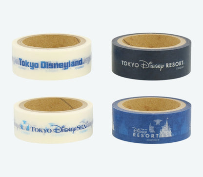 Japan Tokyo Disney Resort Logo Masking Tape Limited Souvenir Set of 4