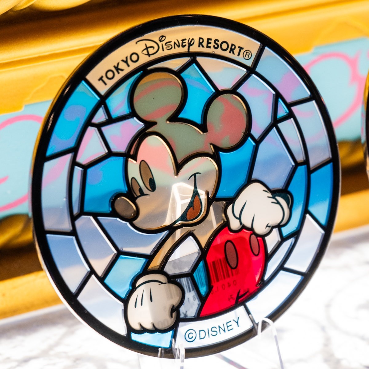 Japan Tokyo Disney Resort Stained Glass Coaster Glass Mickey
