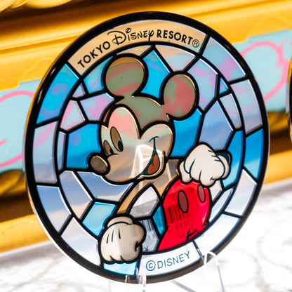 Japan Tokyo Disney Resort Stained Glass Coaster Glass Mickey