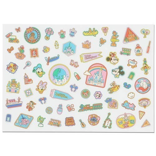 Japan Tokyo Disney Resort Mickey Mouse Clear Folder & Stickers Park Motif Memori