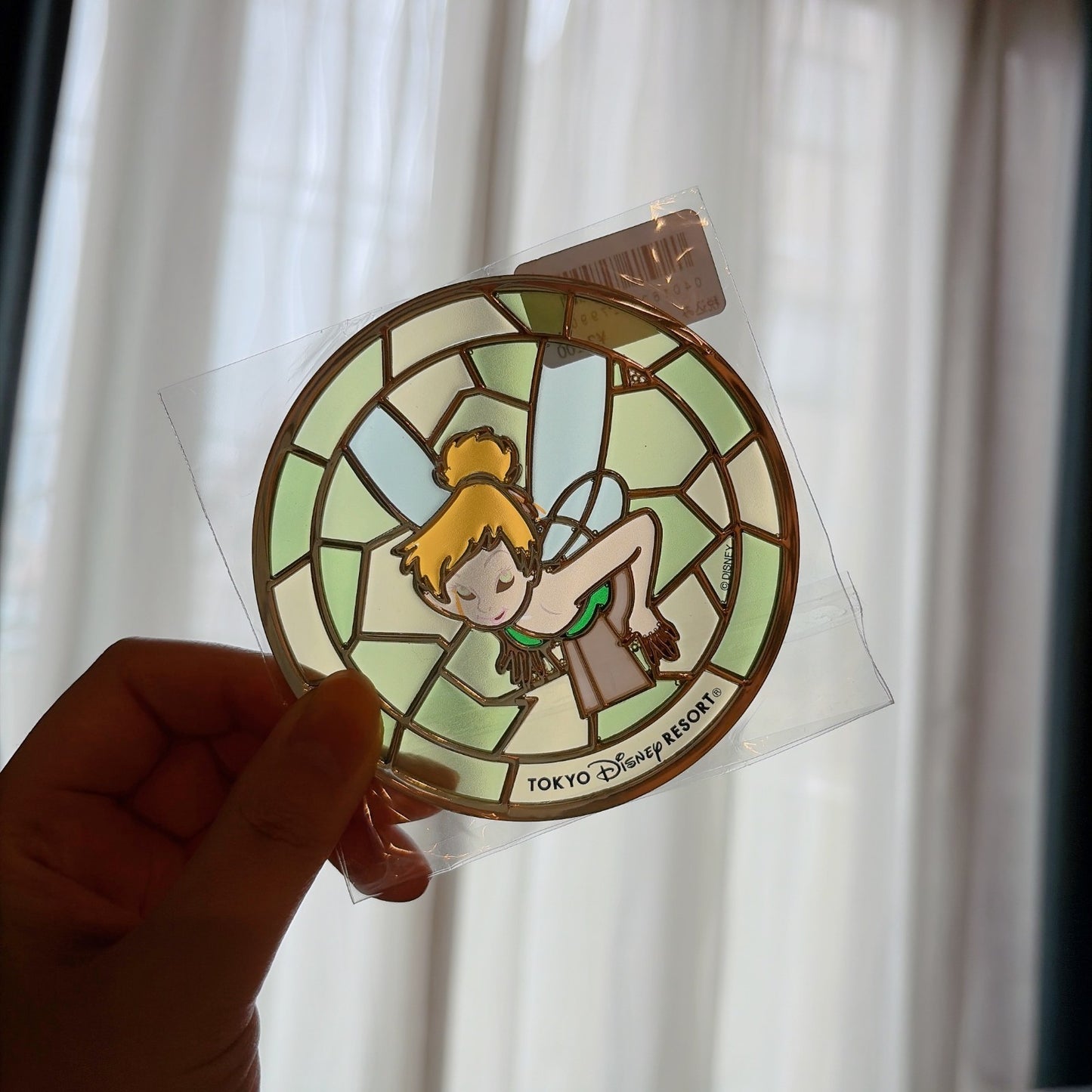 Japan Tokyo Disney Resort Stained Glass Coaster Glass Peter Pan Tinker Bell