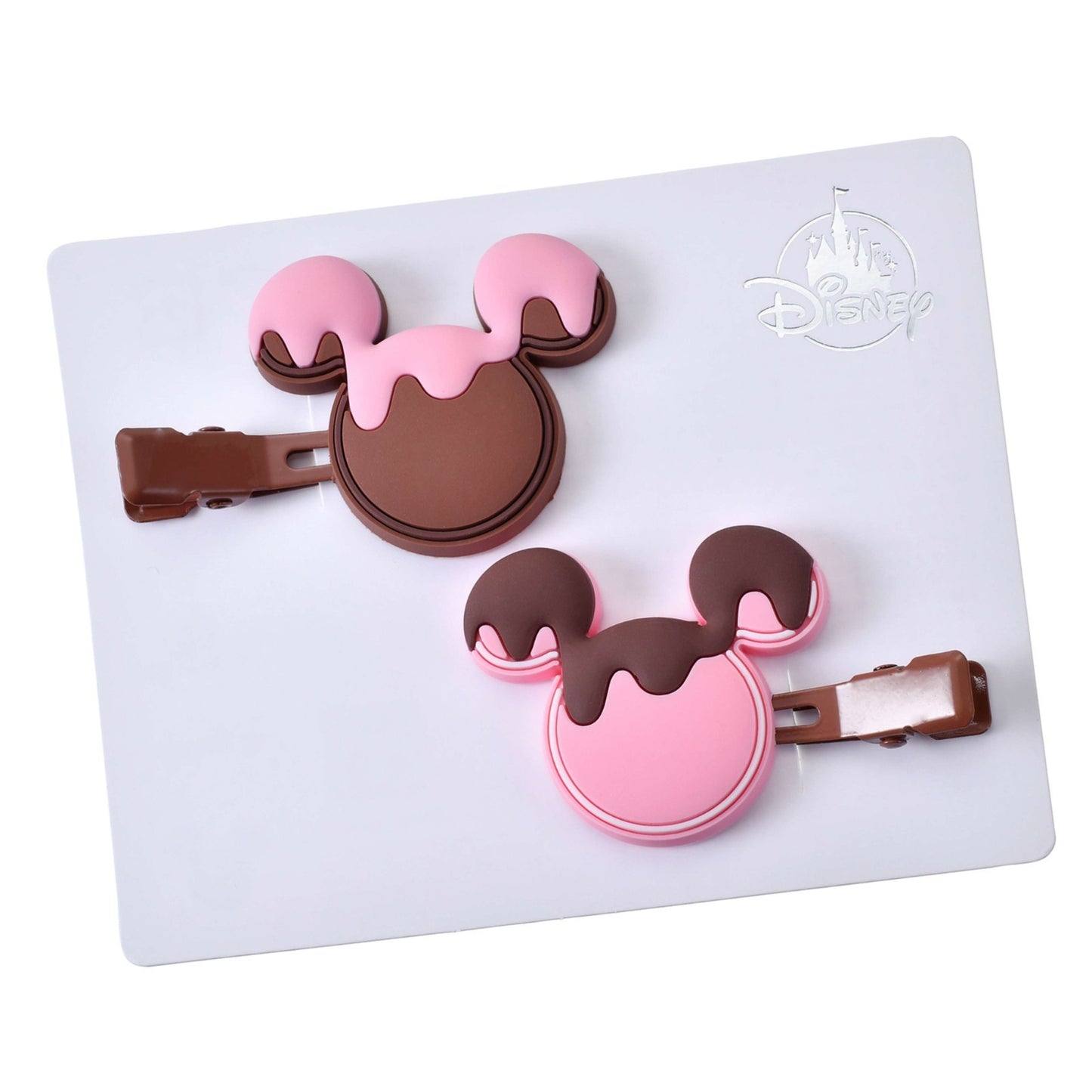 Japan Tokyo Disney Store Mickey Hair Clip Set Valentine's Chocolate MAEGAMI