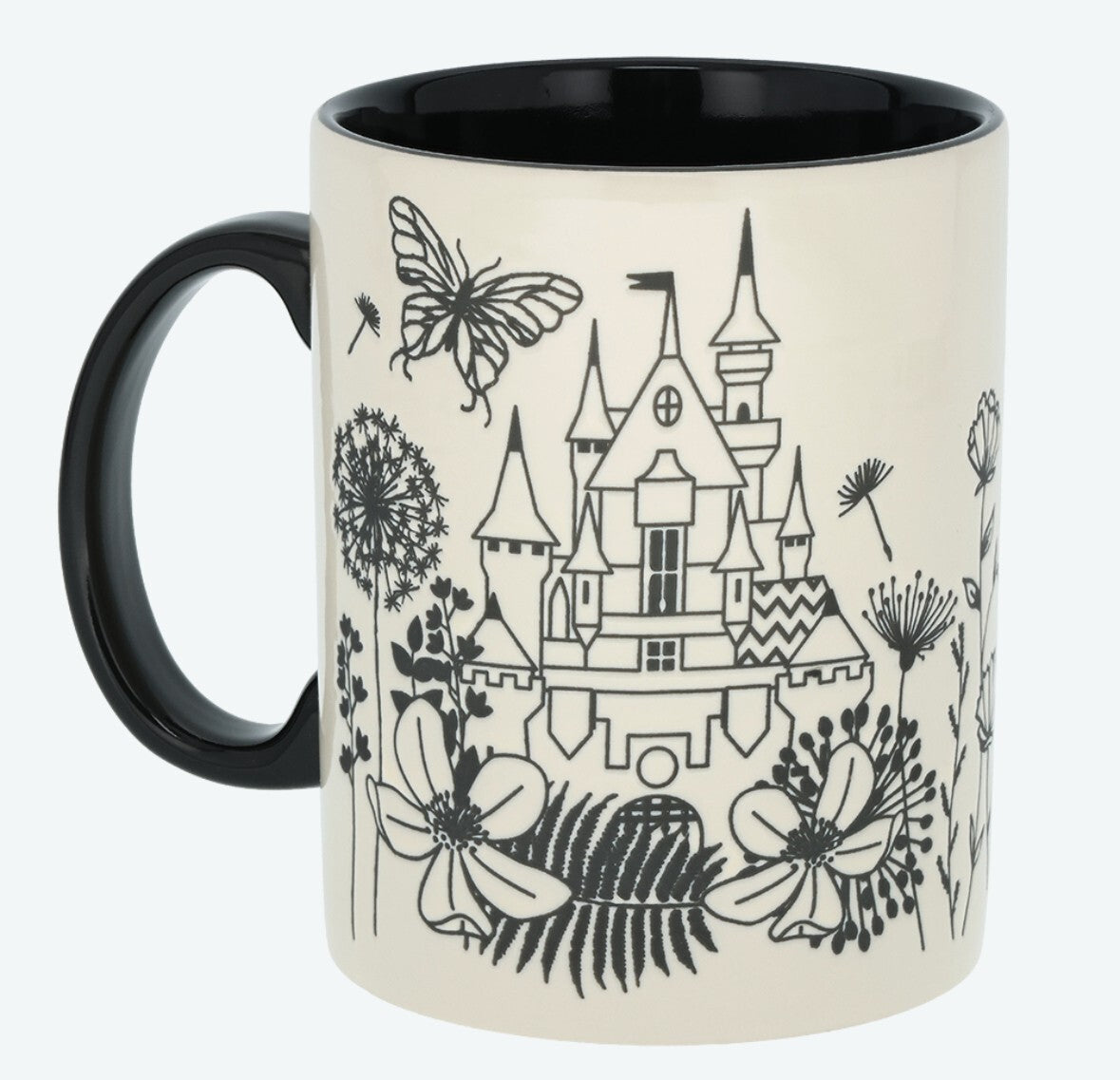 Japan Tokyo Disney Resort Cinderella Castle Chic Black and White 2025 Mug