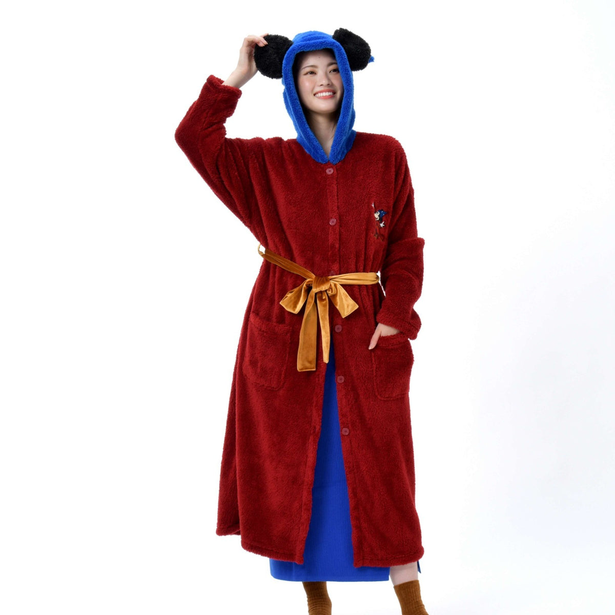 Japan Tokyo Disney Store Mickey Mouse Wearable Blanket Boa Fleece FANTASIA 85th