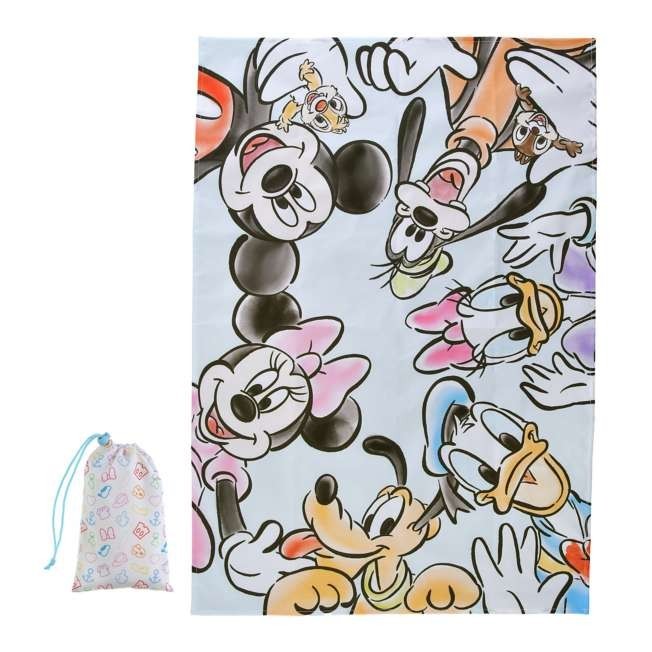 Japan Tokyo Disney Store Mickey Picnic Sheet Mat in Pouch LEISURE TIME