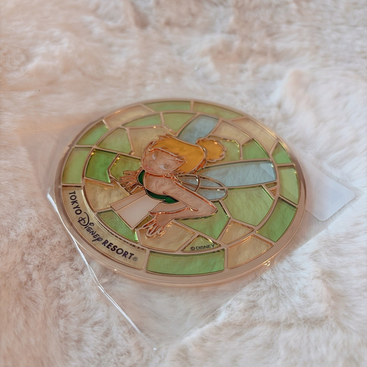 Japan Tokyo Disney Resort Stained Glass Coaster Glass Peter Pan Tinker Bell