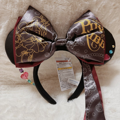 Japan Tokyo Disney Resort Pirates of the Caribbean Minnie Ears Headband Ribbon