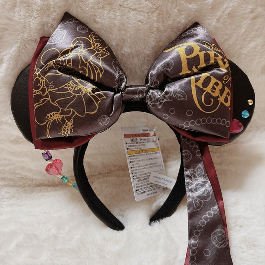 Japan Tokyo Disney Resort Pirates of the Caribbean Minnie Ears Headband Ribbon