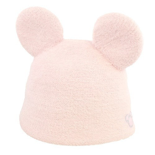 Japan Tokyo Disney Resort Hat Fluffy Pink  Hat Ears Headband Mickey
