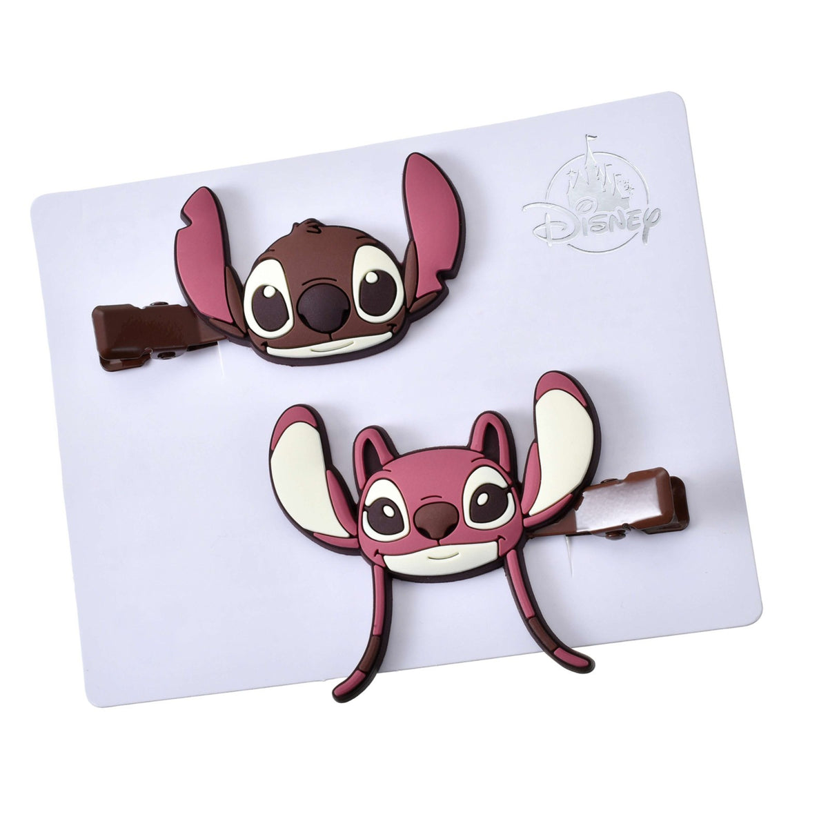 Japan Tokyo Disney Store Stitch Angel Hair Clip Set Valentine's Chocolate