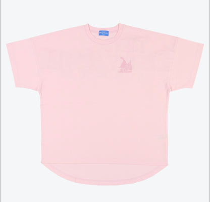Japan Tokyo Disney Resort T-shirt Oversized Fit Unisex One Size Pink