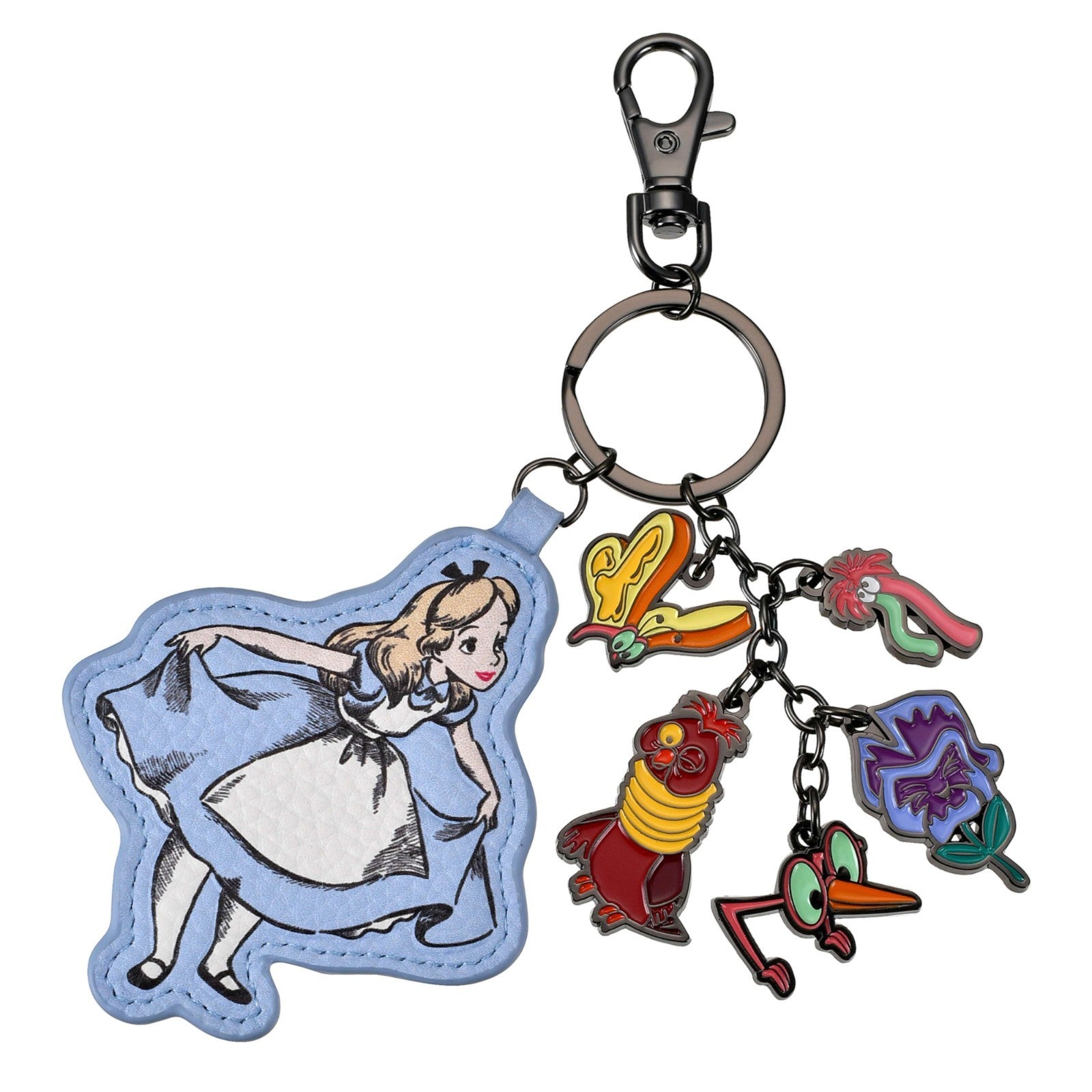 Japan Tokyo Disney Store Keychain ALICE IN WONDERLAND 75TH ANNIVERSARY
