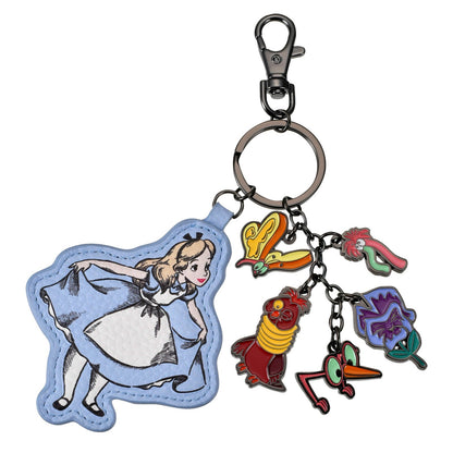 Japan Tokyo Disney Store Keychain ALICE IN WONDERLAND 75TH ANNIVERSARY