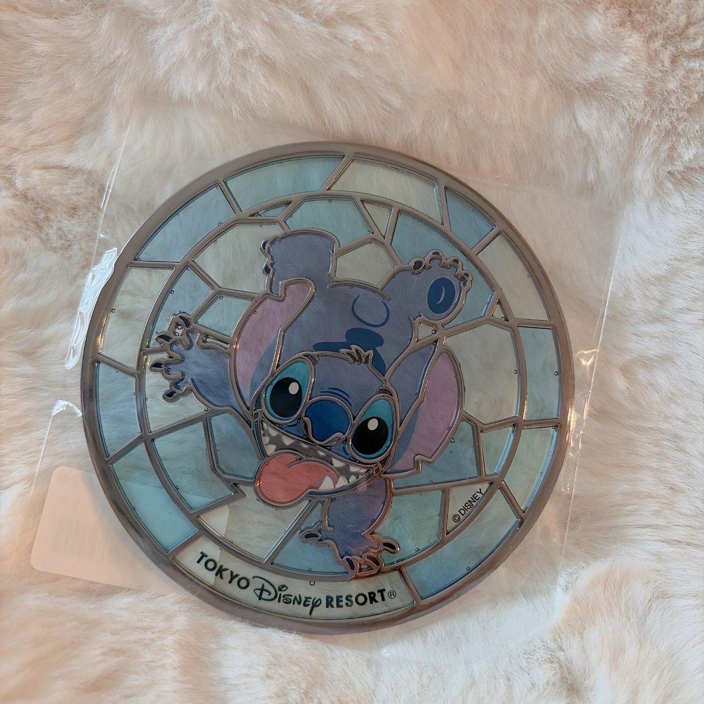 Japan Tokyo Disney Resort Stained Glass Coaster Glass Stitch