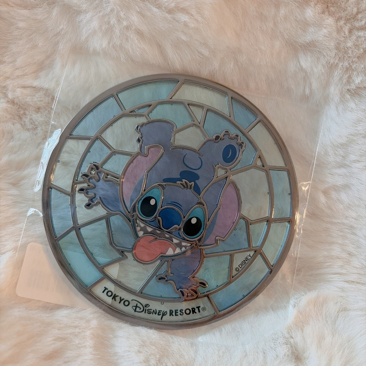 Japan Tokyo Disney Resort Stained Glass Coaster Glass Stitch