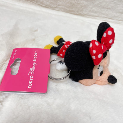 Japan Tokyo Disney Resort  Minnie Keychain fan cap Hat New
