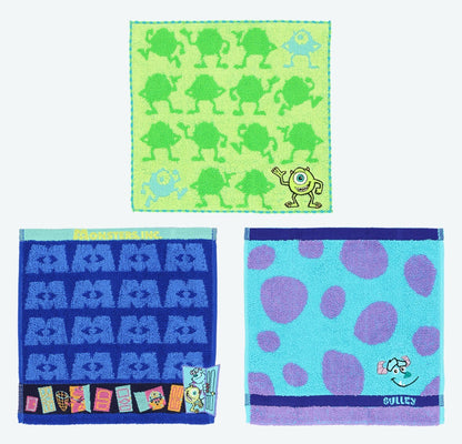 Japan Tokyo Disney Resort Mini Towel Monsters Inc. Mike Sally Set of 3