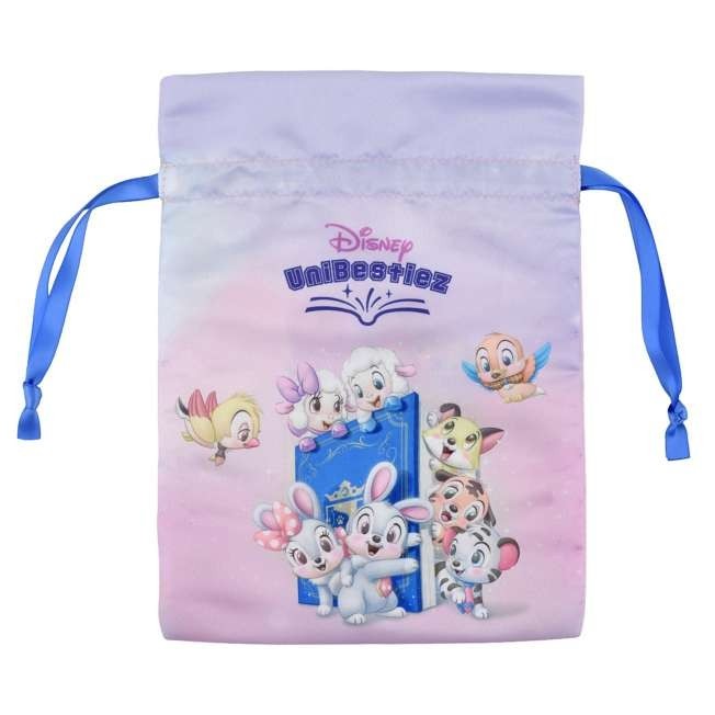 Japan Tokyo Disney Store UniBestiez & Mocha Drawstring Bag Disney UniBestiez