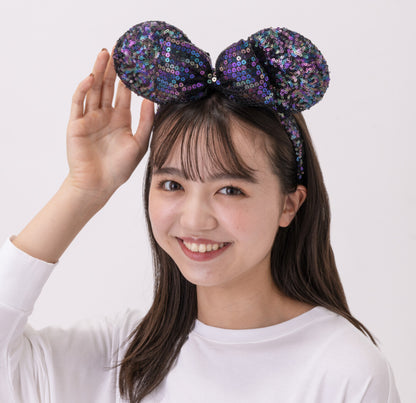 Japan Tokyo Disney Resort Store Ears HeadBand Hat Minnie sequins shine