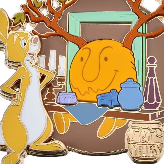 '+Japan Tokyo Disney Store Winnie the Pooh & Rabbit 60th Anniversary Pin Badge