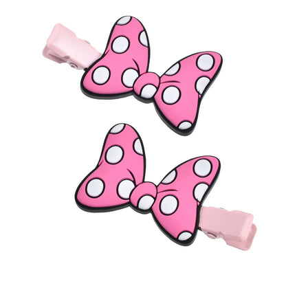 Japan Tokyo Disney Store Minnie Mouse Hair Clip Set Color MAEGAMI Hair Zakka