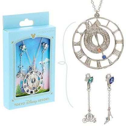 Japan Tokyo Disney Resort Necklace & Earrings Cinderella