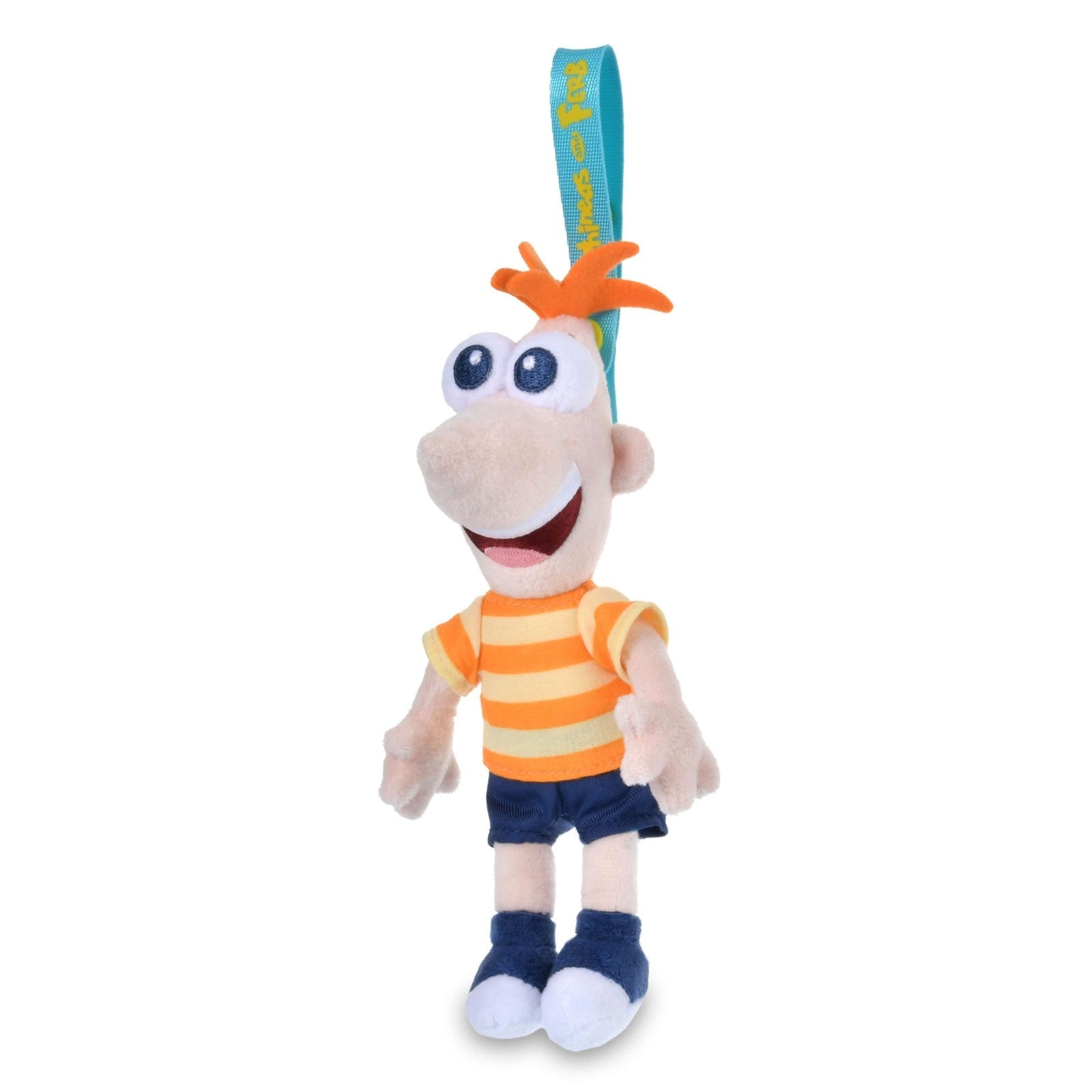 Japan Tokyo Disney Store Phineas Flynn Plush Toy Keychain Phineas and Ferb