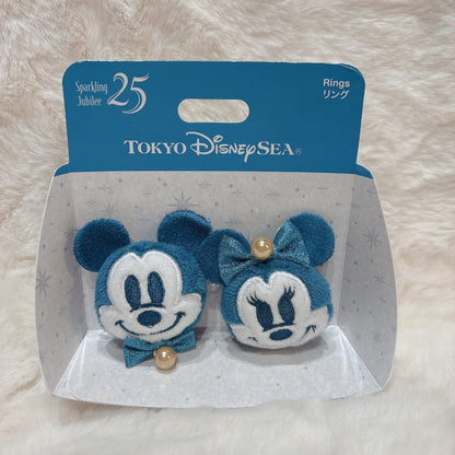 Japan Tokyo Disney Resort Sea 25th Sparkling Jubilee Mickey Minnie Mouse Ring 