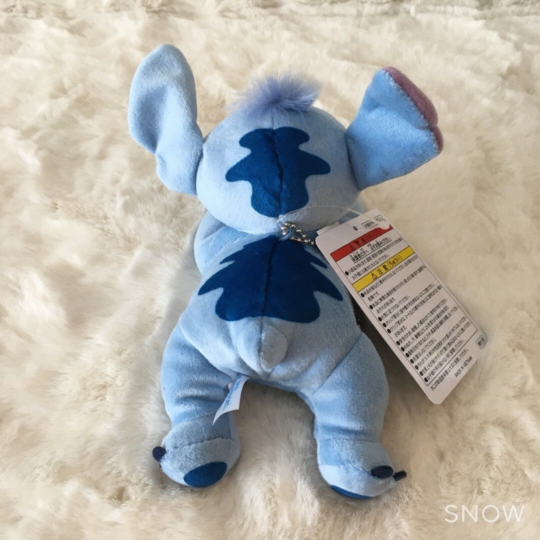 Japan Tokyo Disney Resort Lilo & Stitch Plush Toy Keychain Shoulder Clip