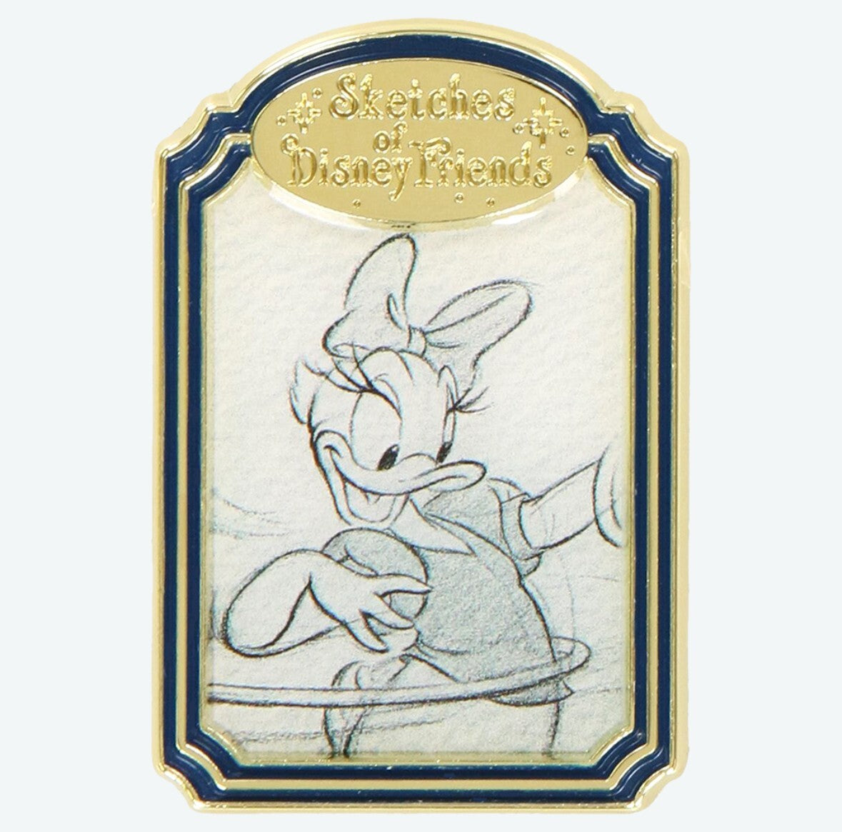 Japan Tokyo Disney Resort Pin badge sketches of Disney Friends 2024 Daisy Duck