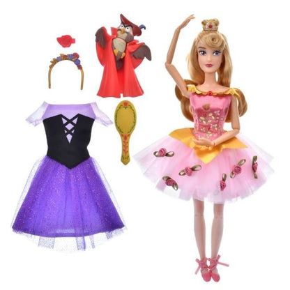 Japan Tokyo Disney Store Aurora Doll Figure Set Ballet Sleeping Beauty