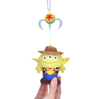 Japan Tokyo Disney Store Little Green Men Plush Keychain CRANEGAME Toy Story