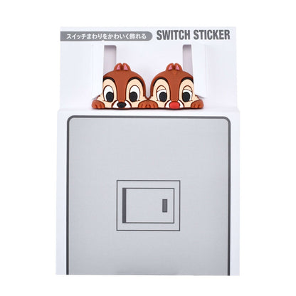 Japan Tokyo Disney Store Chip and Dale Seal Decal for Electrical Switches