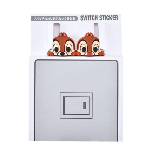 Japan Tokyo Disney Store Chip and Dale Seal Decal for Electrical Switches