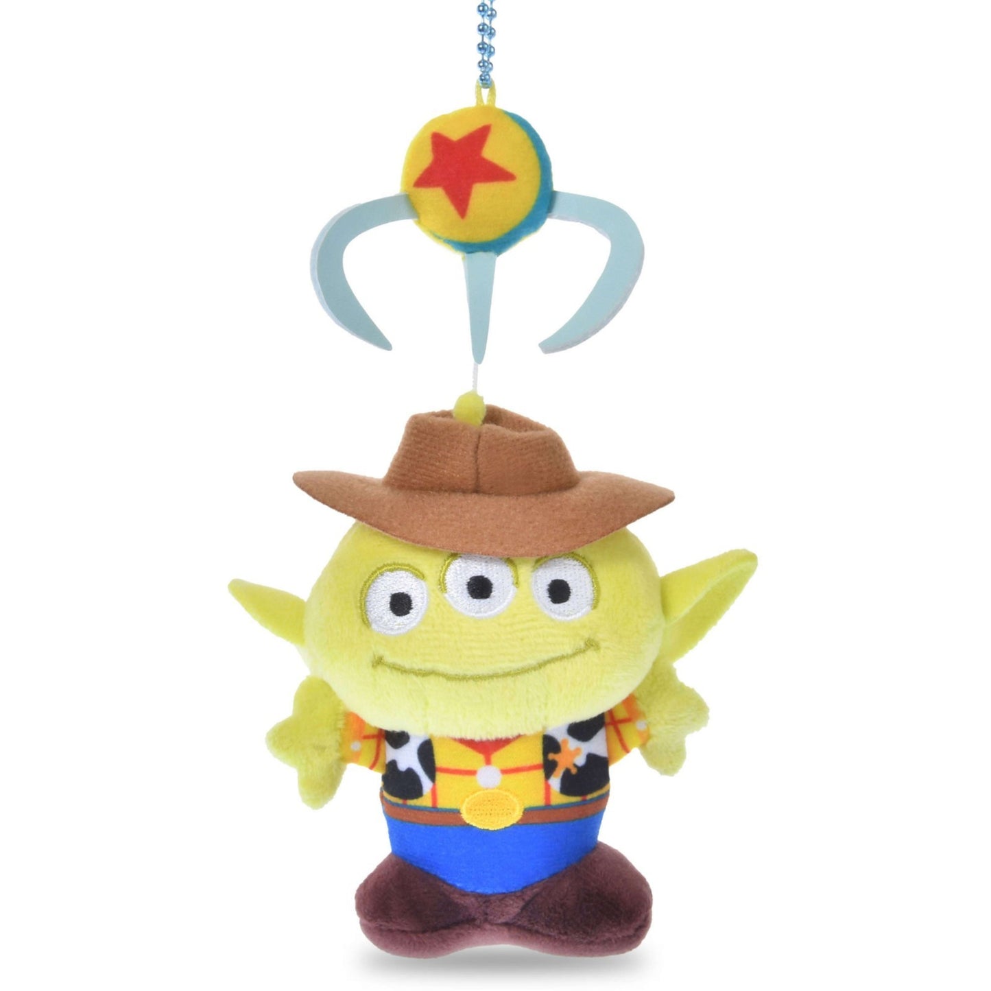 Japan Tokyo Disney Store Little Green Men Plush Keychain CRANEGAME Toy Story