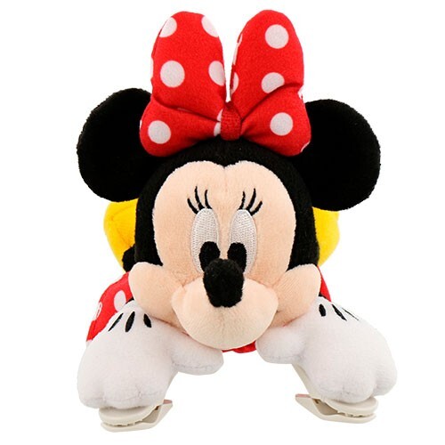 Japan Tokyo Disney Resort Minnie Mouse Sticky Plush Shoulder clip Keychain