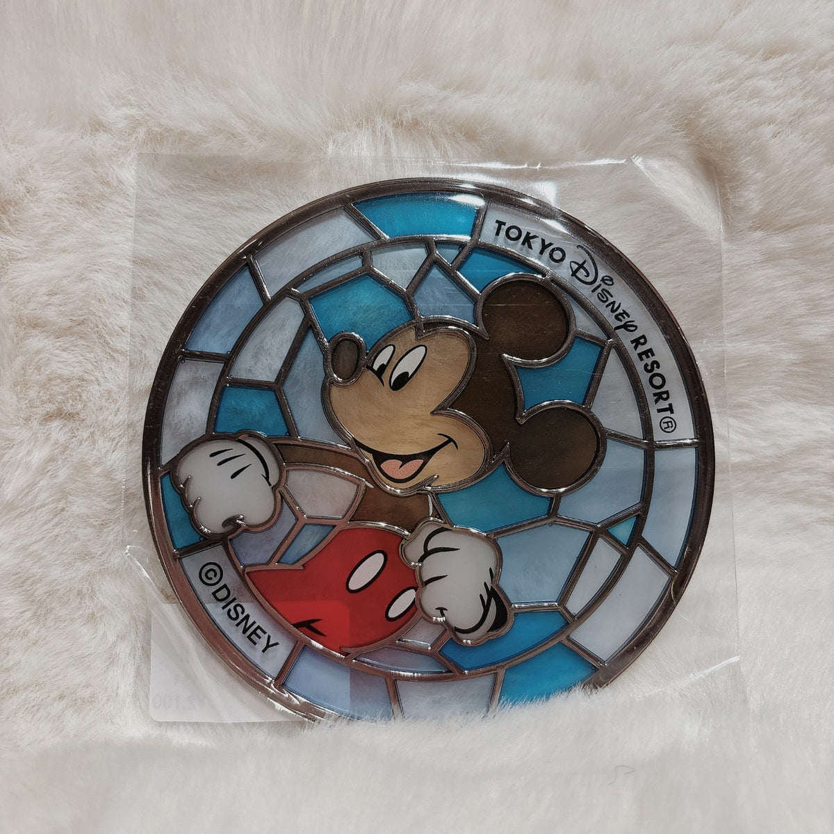 Japan Tokyo Disney Resort Stained Glass Coaster Glass Mickey