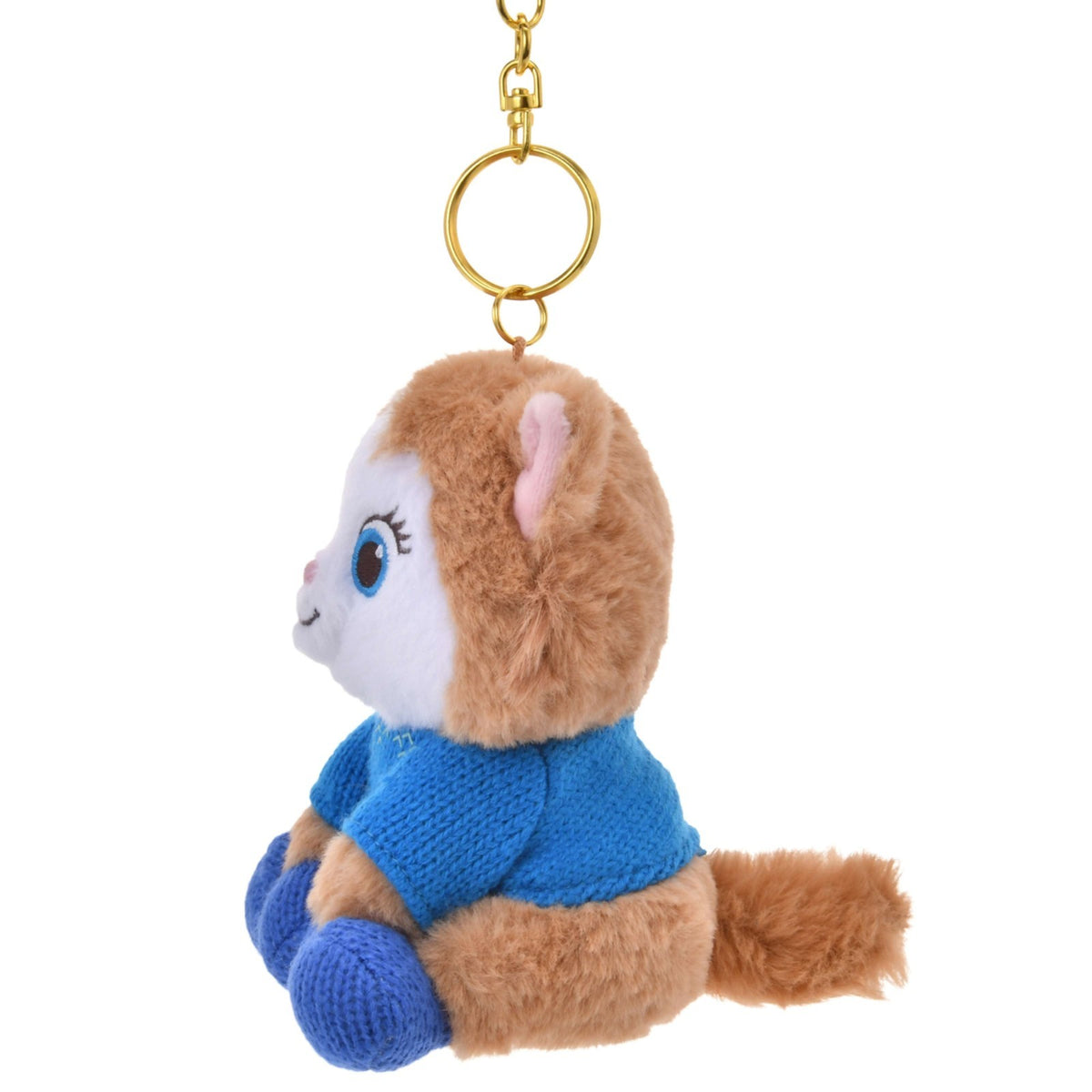 Japan Tokyo Disney Store Olaf the Kitten Plush Keychain Blue Frozen Dare Pe