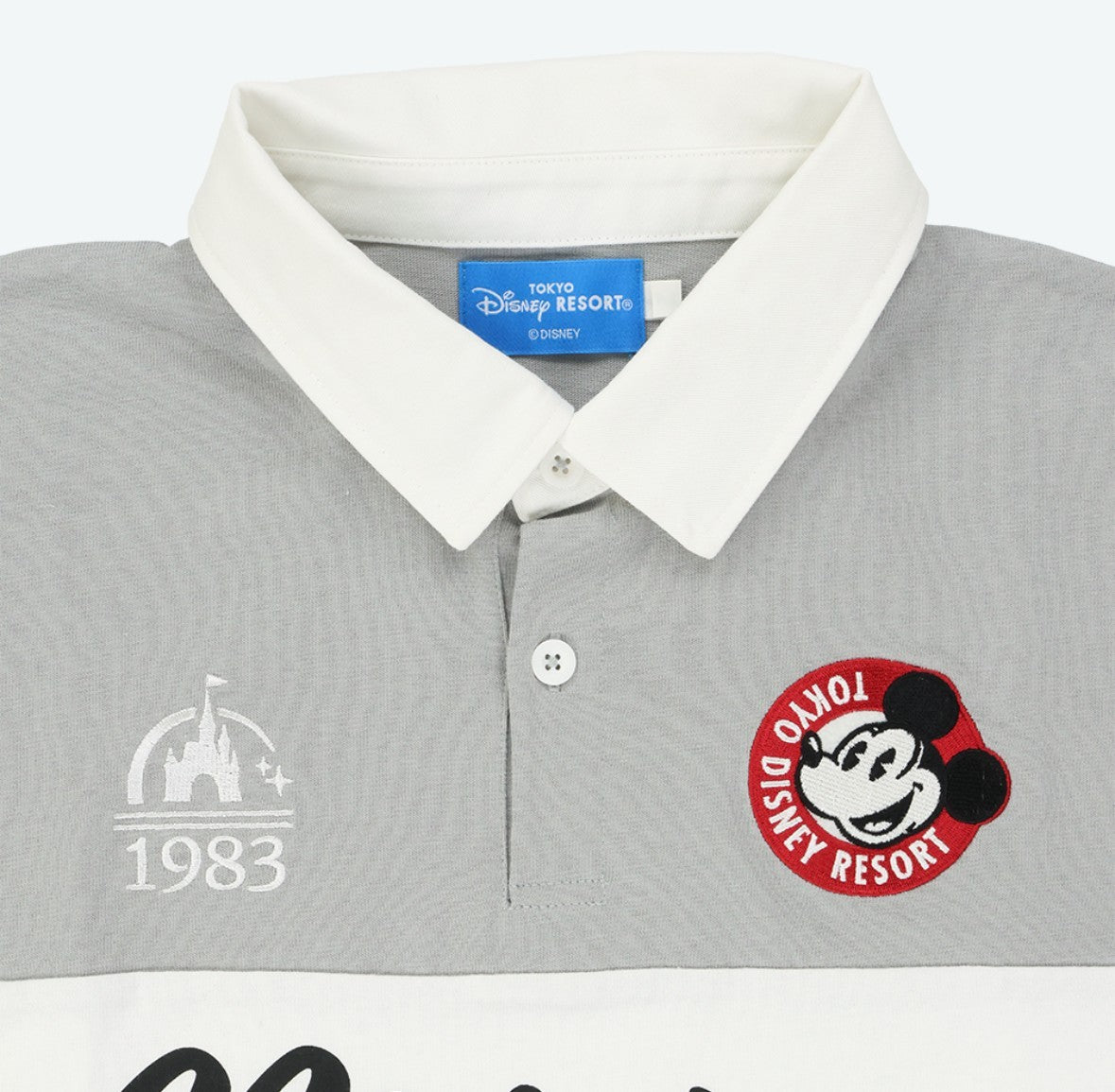 Japan Tokyo Disney Resort Mickey T-shirt Rugby shirt Retro