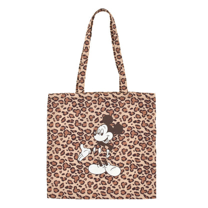 Japan Tokyo Disney Store Mickey Mouse Flat Leopard Tote Bag Collection
