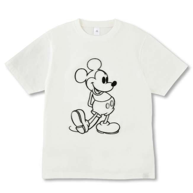 Japan Tokyo Disney Store Mickey Mouse T-Shirt Standing Pose White MAGICAL LABEL