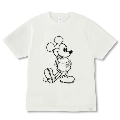 Japan Tokyo Disney Store Mickey Mouse T-Shirt Standing Pose White MAGICAL LABEL