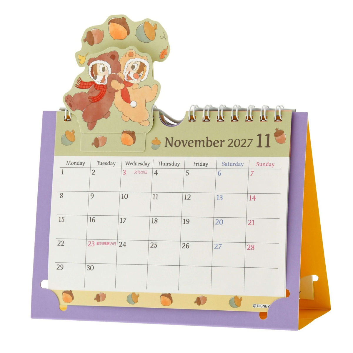 Japan Tokyo Disney Store Chip and Dale Desktop Calendar Pop-up 2027