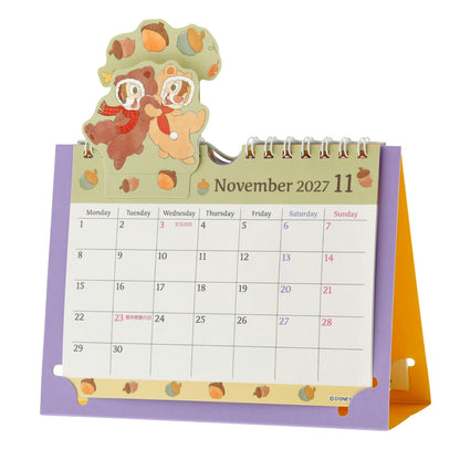 Japan Tokyo Disney Store Chip and Dale Desktop Calendar Pop-up 2027